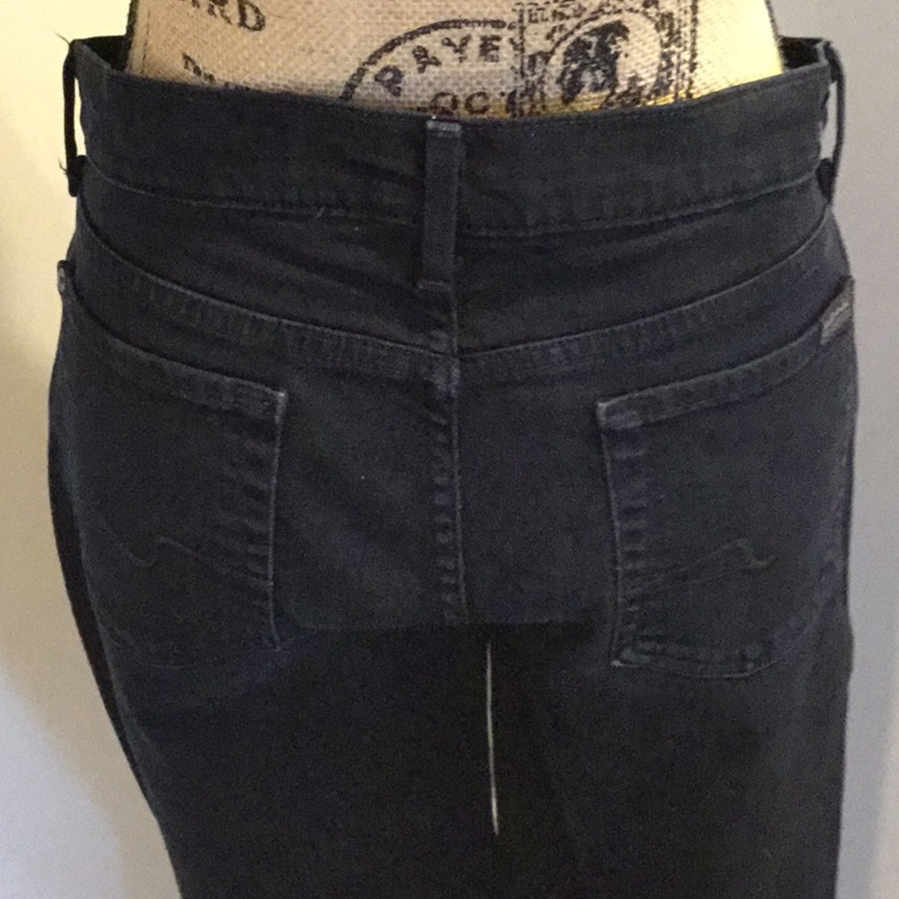 7 for All Mankind black straight leg jeans ~ Sz 30